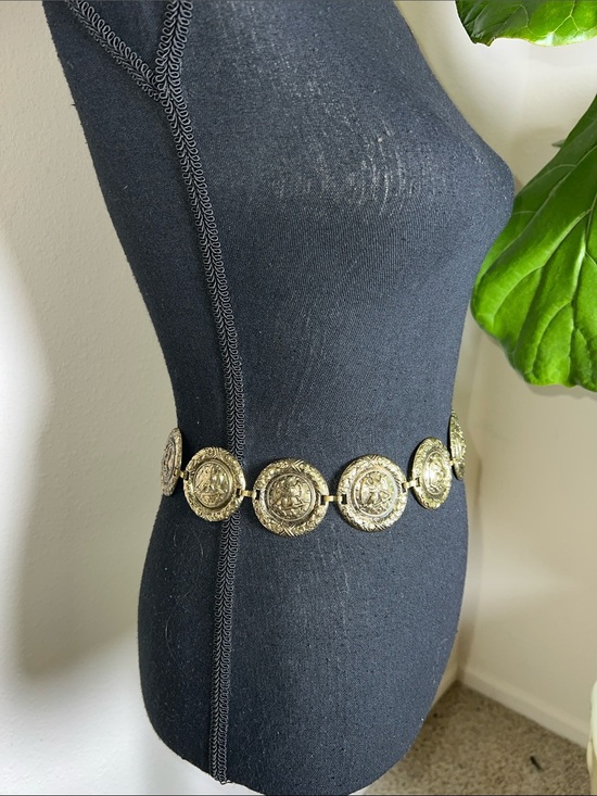 ESCADA Women’s Bronze American Eagle Anchor Stars Design Vintage Concho Belt main image 13